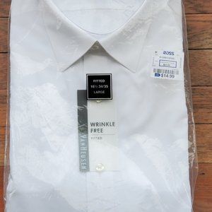 Fitted White Van Heusen Dress Shirt